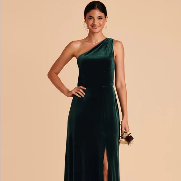 Nwt Birdy Grey Velvet Emerald Kira Dress